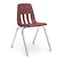 Virco 9000 Series 16" Classroom Chair, 2nd Grade - 4th Grade with Nylon Glides - Wine Seat 9016 - alternate 1